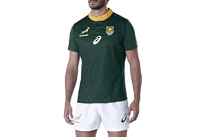 Asics South Africa Springboks Home Rugby Shirt 2018-19 - Green and gold
