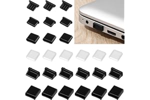 QUILAX 36Pcs USB Dust Cover Port Plug Caps, 6 Types USB Anti Dust Cover Plugs, Silicone Soft Port Protection Stopper, for Computer Camera USBA, Type C Ports