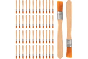50-delars borstpenselset, platt penselset, penslar med trähandtag, 13,5 cm små penselset, penslar för lack, gör-det-själv-målningstillbehör, färger, konst, fönsterpenslar, penselset