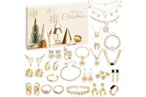 Humairc Adventskalender Schmuck Adventskalender Teenager Mädchen 2023 Adventskalender Frauen Weihnachtskalender Frauen 24 Schmucke