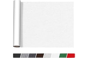 OAZ Almohadillas de Fieltro Autoadhesivo, 40 x 150 cm Fieltro Adhesivo Muebles, Antideslizante Protectores para Patas de Mesa, Tela de Adhesivo Fieltro para Manualidades, Moqueta - Blanco