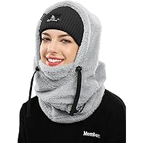 AYPOW Cagoules Ski Masque, Coupe-Vent Polaire Balaclava Chapeau Hiver Thermique Multifonction Unisexe Chaud Bonnet Cache Cou Pour Sports De Plein Air Ski Moto Camping Randonnée Homme Et Femme