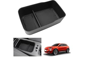 GAFAT Compatible con Fiat 600 Hybrid/ 600e 2024 2025 2026 Consola Central Caja de Almacenamiento, Nuevo 600e 2025 Reposabrazos Organizador Bandeja Guantera, 600e 2024 Accesorios