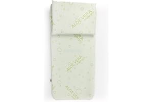 PAMBABY Materasso e Cuscino Antisoffoco per culla carrozzina neonato Completo Antisoffoco in aloe vera Anallergico Made in Italy