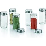 Kela 10859 Gewürzstreuer-Set, 6 Stück, Grob und Fein, Glas/ Edelstahl, Fidelis
