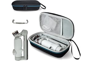 XINGFUDAO Hartschalenkoffer kompatibel mit Insta 360 Flow Pro/Insta 360 Flow AI-Powered Smartphone Stabilizer Set, Stoßfest Schützende Selfie Stick Tasche mit Band Leicht zu Tragen für Die Reise