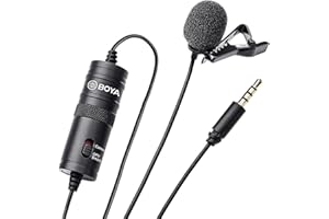 ‎BOYA BOYA BY-M1 wielokierunkowy mikrofon kondensatorowy 50 m kable audio kompatybilny z cyfrowymi lustrzankami kamer wideo/smartfon czarny