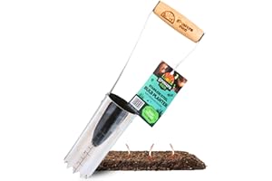 Growers Own Stainless Steel Garden Bulb Planter – Heavy Duty Bulb Planting Tool with Strong Ash Wood Handle. Potting Scoop for Beginners & Professional Growers. Perfect for Tulips, Daffodils & More