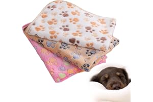 LONIMIA Meerschweinchen Decken, 3 Stück Meerschweinchen Fleecedecken, Waschbar Flauschig Weiche Warme Decken für Meerschweinchen Kaninchen Hamster Chinchilla Welpen Katze(2 STK 40x60 cm und 1 STK 50x70 cm)
