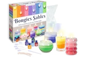 Sentosphère – Bougies Sable – Kit créatif DIY dès 8 ans– Activité manuelle ludique pour fabriquer soi-même des bougies multicolores