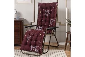 SHAIRMB Sun Lounger Cushion Pad, Replacement Garden Recliner Chair Cushions, Thick Chair Pad Chaise Lounge Cushion for Travel Holiday Garden Indoor Outdoor,N,48 * 155cm