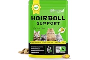 BIEYOC Cat Hairball Support Chews, Hairball Remedy for Cats, Supports Skin and Coat Care, Chicken Flavour (30 Chews)