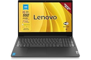 Lenovo, Pc portatile notebook pronto all'uso, Display FHD da 15,6", cpu N4500, ram 16Gb, sshd 756Gb, W11, computer portatile con pacchetto Libre