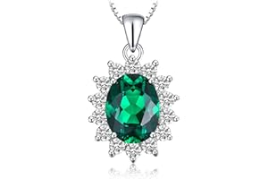 JewelryPalace Księżna Diana Kamień szlachetny Ametyst Cytryn Granat Perydot Topaz Szafir Rubinowy szmaragdowy łańcuszek z wisiorem Srebro 925 45CM, Naszyjnik damski Różowe złoto Złoto