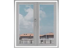 BAIYUN 115x185cm Fliegengitter Fenster inkl. Klettband DIY Insektenschutz fenster, für Fliegengitter Fenster Mückengitter ohne Bohren