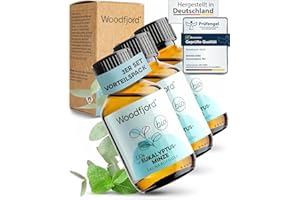 ‎WOODFJORD WOODFJORD Sauna Infusion Eucalyptus Mint Organic 3 x 100 ml I Premium Sauna Infusion for Authentic and Sustainable Sauna Experiences I Sauna Oil and Sauna Fragrance I Refreshing and Clarifying