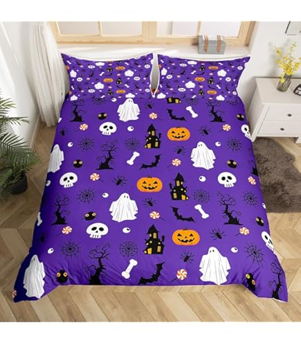 Bettwäsche-Set 135x200cm Mit Ahornblatt Design - Mikrofaser Mit Reißverschluss