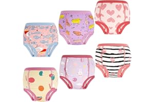 MOEMOE BABY Töpfchen Trainingshose 6 Stück Baby Trainingshosen Töpfchen Unterwäsche Kinder für Mädchen 3 Jahre