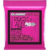 Ernie Ball S&uuml;per Slinky Klasik Rock 'N' Roll Elektro Gitar Telleri, Saf Nikel Yara, &Ouml;l&ccedil;&uuml; 9-42