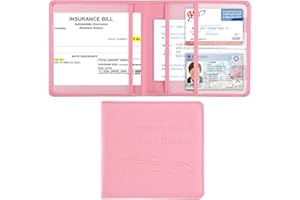 Cacturism Pink Car Organizer - Glove Box Wallet Case for Cards, Documents, Driver License