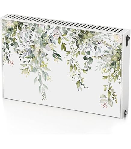 Magnetische radiatorbekleding, radiatorafdekking, blauw, veer, 100 x 60 cm, radiatorafdekking, magnetische afdekmat, koelkast, van een flexibele magneet, digitale opdruk