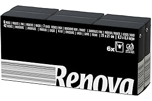 Renova Chusteczki higieniczne czarne, kompaktowe, 6 paczek, 10 sztuk (6 sztuk)