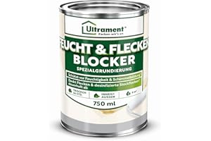 Ultrament Feucht und Flecken Blocker 750ml - Weiß, Spezialgrundierung - für Innen und Außen, Schützt vor Feuchtigkeit und Schimmelbildung