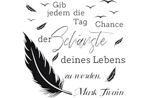 TOARTI Wandtattoo Zitat Gib Jedem Tag die Chance Flur Diele Wohnzimmer Selbstklebend Aufkleber Wandaufkleber Spruch Wandsticker,104x64cm