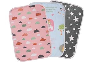 TUCIYKE Wasserdichte Wickelunterlage, 3 Stück Tragbare Wasserdicht Waschbare Wickelunterlage 50 * 70cm Baby Changing Mat für Indoor/Outdoor/Reisen