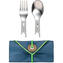 Set Di Posate THE ARG: Coltello E Forchetta In Acciaio Inox Con Manico In Osso, Custodia In Pelle, Portatile, Artigianale Dall'Argentina, Per Picnic, Viaggi, Campeggio