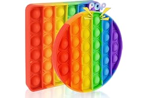 Audasi 2 pezzi Push and Pop Bubble Silicone Sensoriale Fidget Giocattolo – Antistress per bambini e adulti – Ansia Autismo Relief