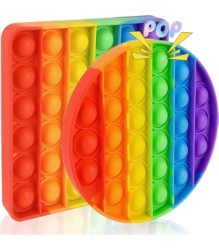 Balle Pop It Géante Anti-Stress - Jouet Sensoriel Arc-en-Ciel - Réutilisable - 2