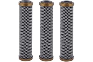 AQUAVANT New Kit 3X Cartuccia Carbon Block CTO 10" - 5 Micron - Filtro a Carbone Attivo CBC per depuratori Acqua ad osmosi inversa | Made in Europa | Nuovo Formato Serie Gold