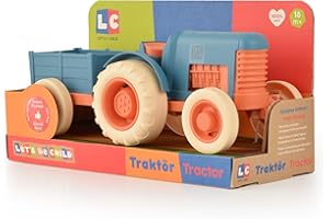 LET'S BE CHILD Tractor Toy Set for Kids | Educational Farm Toys Tractors and Trailer for Toddler, Safe, BPA-Free, Fun Indoor & Outdoor Play, Enhances Motor Skills, Hand-Eye Coordination | Boys, Girl, Baby Gifts