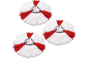 BONBELONG 3 Piezas Cabezales de Repuesto para Fregona Vileda, Repuestos de Fregona Compatible con Vileda Turbo 2 en 1 EasyWring y Clean Repuesto para Todo Tipo de Suelos