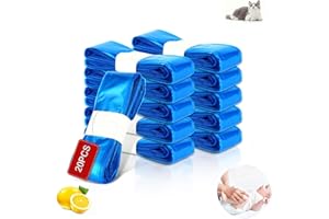 HULAXILOTI 20 Pack Nappy Bin Refill Bags, Nappy Bin liners for Most Standard Nappy Bins, Suitable for Baby Nappy Disposal Suitable for All Nappy Bins and Cat Litter Disposal Bins 4.5M