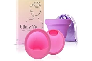 ella y yo Menstrual Disc - Femdisc with Anti Spill Zone - 2 Menstrual Disc S+L, Steriliser, Storage Bag, Manual - Period Disc is the Best Alternative to Menstrual Cup and Tampons