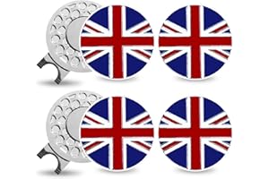 FINGER TEN Golf Hat Clip with Ball Marker Magnetic Value Gift Set, Alignment Clips Attaches Easily to Hat Caps Belt Fashion Pattern Training Aids Accessories for Men Women Kids