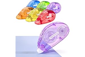 Marsrock Glue tape,6 Pack Double Sided Dots Glue roller tape,Strong adhesion Scrapbook Supplies, For Crafts,Card making,Gift Wrapping and Photo Tape,Journaling,Scrapbooking accessories,8mm x 8m