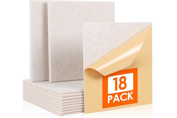 Rdutuok 18 Pièces Auto-Adhésif Mousses Acoustiques, 30 x 30 x 1 cm, Absorbeurs Acoustiques, Panneaux Acoustiques, Pour Studio d'enregistrement, Bureau, Studio,Décoration Murale,Camel