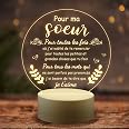 Sous-Verre En Bois Personnalisé Cœur Sœur - Cadeau Anniversaire, Noël, Merci Pour Soeur Idée Originale Et Utile