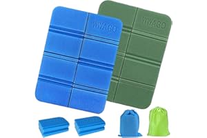 SEASBOES 2 Pezzi Tappetino Pieghevole Outdoor, Tappetino Pieghevole Trekking, Tappetino Pieghevole in Schiuma, per Esterni per Picnic, Spiaggia, Viaggi, Escursionismo, Campeggio e Altro (blu verde)