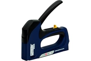 Rapid ALU953 Graffatrice 2-in-1 per Graffette n. 53 e Chiodini n. 8, Dotata di Regolatore di Forza in 3 fasi, Tecnologia "Powercurve" e Grilletto Facile da Premere