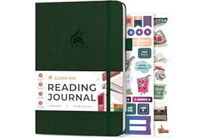 Clever Fox Reading Journal – Guided Book Review Log with Reading Tracker – Gift Book Accessories for Reading Lover – Tracking Journal for Kids & Adults – A5 Size, 14.6x21.3cm (Forest Green)
