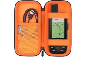 Maleta bovke para Garmin gpsmap 64sx / 66i / 66sr / 66s / 65s / 78sc, Garmin Inreach Explorer + portátil GPS y comunicador por satélite a pie, Cable y Accesorios USB de Bolsillo, Negro