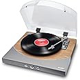 ION Audio Max LP – Plattenspieler Mit Bluetooth, USB Und Eingebauten Lautsprechern, Holzfarben