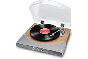 ION Audio Premier LP - Vinyl Plattenspieler Bluetooth mit eingebauten Lautsprechern und USB, holzfarben