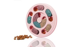 Petbuddy Pet Treat Feeder Puzzle | Interactive Dog & Cat Toys | Smart Hide & Slide Treat Game | Puppy Training Games |Pink Circle