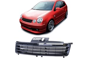 ‎CARPARTS-ONLINE Sport Kühlergrill Grill ohne Emblem Schwarz für VW Polo 9N 01-05