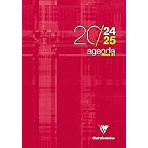Clairefontaine 9059C - Un Agenda De Bord Rembordé Rigide 4 Colonnes 144 Pages (24 Cases Par Semaine) 21x29,7 Cm 90g, Couverture Carte Pelliculée Couleur Aléatoire